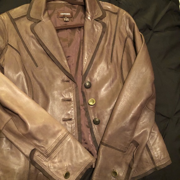 DANIER genuine leather jacket, Brown, size M/M - Picture 3 of 7